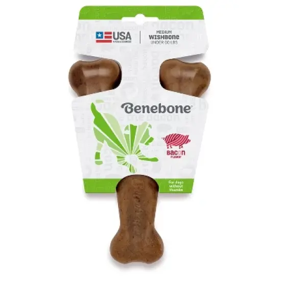 Benebone Wishbone Dog Chew Toy - Bacon image {7}