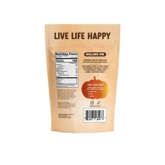 Rolling Pin Candy Fall Harvest Freeze Dried Mello Creme Pumpkins - 6oz image {1}