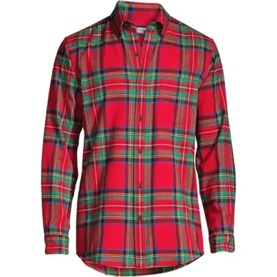 Lands' End Men's Traditional Fit Flagship Flannel Shirt image {23}