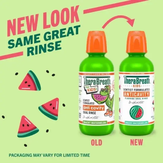 TheraBreath Kids Mouthwash with Fluoride - Wacky Watermelon - 10 fl oz image {8}