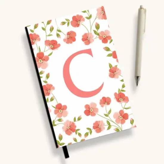 Personalization Mall Flowery Initial Personalized Journal image {4}