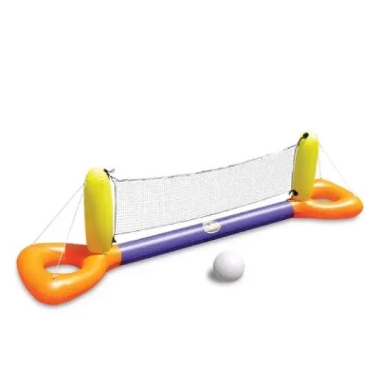 Swimline 11.5" Inflatable Floating Splash Volleyball Game for the Swimming Pool - Orange/Yellow image {2}
