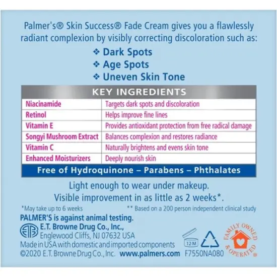 Palmers Skin Success Anti-Dark Spot Fade Cream - 2.7oz image {1}