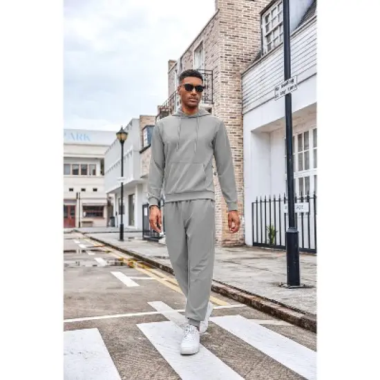 COOFANDY Men's Tracksuit 2 Piece Hoodie Athletic Sweatsuits Casual Jogging Suit Sets image {2}
