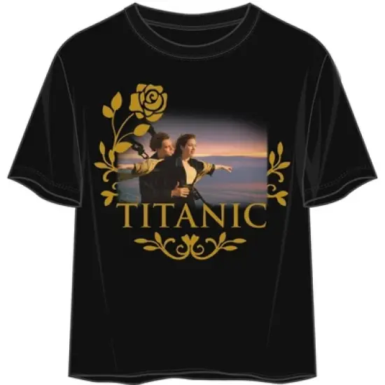 Titanic Jack & Rose Trust Crew Neck Short Sleeve Women's Black Crop T-shirt image {3}