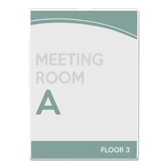 Deflecto Slanted Desk Sign Holder Plastic 5 x 7 Clear 590301 image {3}