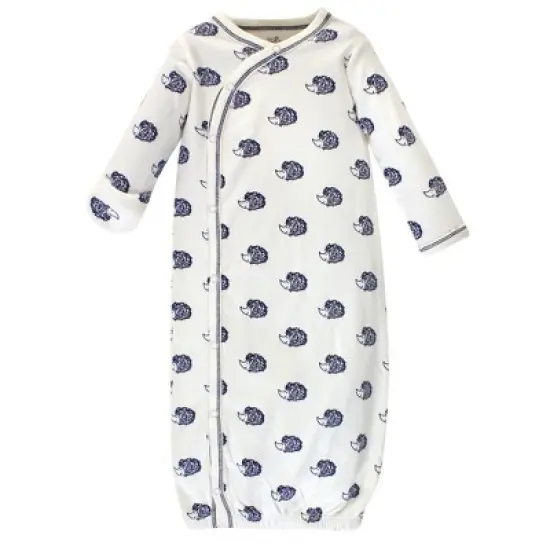 Touched by Nature Baby Organic Cotton Side-Closure Snap Long-Sleeve Gowns 3pk image {1}