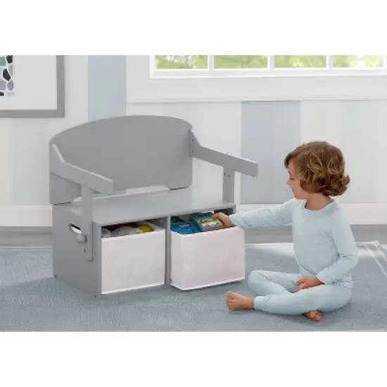 Delta Children MySize Activity Bench - Gray image {1}