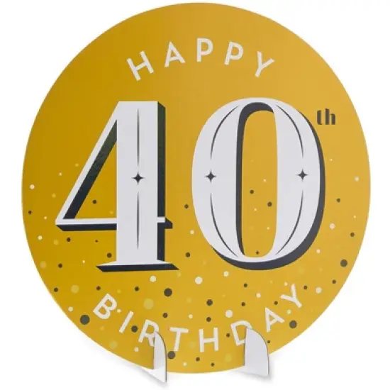 Sparkle and Bash 12 Pieces 40th Birthday Party Supplies, Table Centerpieces, Wall Ceiling Decorations Confetti String image {4}
