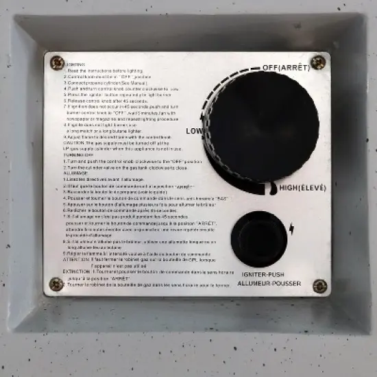 Sunnydaze Contempo Outdoor Propane Gas Fire Pit Bowl with Weather-Resistant Durable Cover and Lava Rocks - 34" Square image {4}