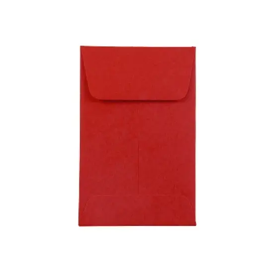 JAM Paper #1 Coin Business Colored Envelopes 2.25 x 3.5 Red Recycled 356730632 image {4}