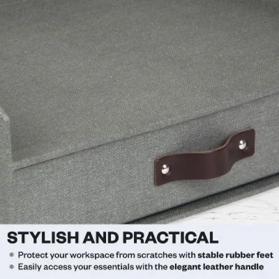 Bigso Walter Letter Tray for A4 or Letter Size Documents - Paper Tray Organizer for Desk with Storage Drawer and Rubber Feet image {5}