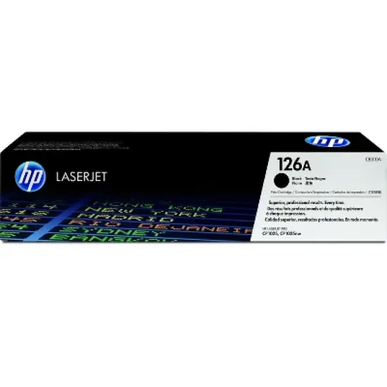 HP 126A Black Original LaserJet Toner Cartridge, ~1,200 pages, CE310A image {7}