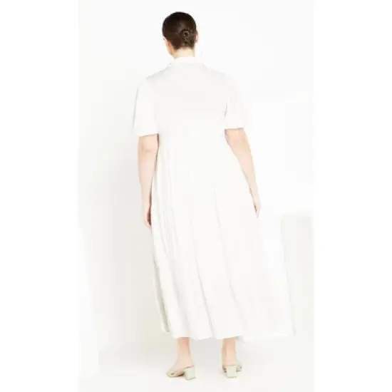 Women's Plus Size Charlotte Placement Dress - ivory | AVENUE image {1}