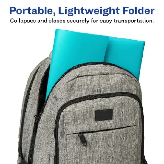 Avery Slide & View Expanding File Folder, 6 Pockets, Letter Size, 1 Aqua Folder (73544) image {3}