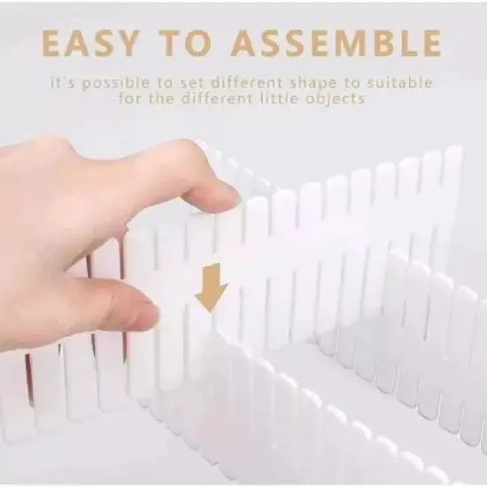 Kitcheniva Adjustable DIY Drawer Dividers 8 Pcs image {4}