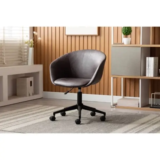 Modern Curved Back Barrel Office Chair - WOVENBYRD image {3}