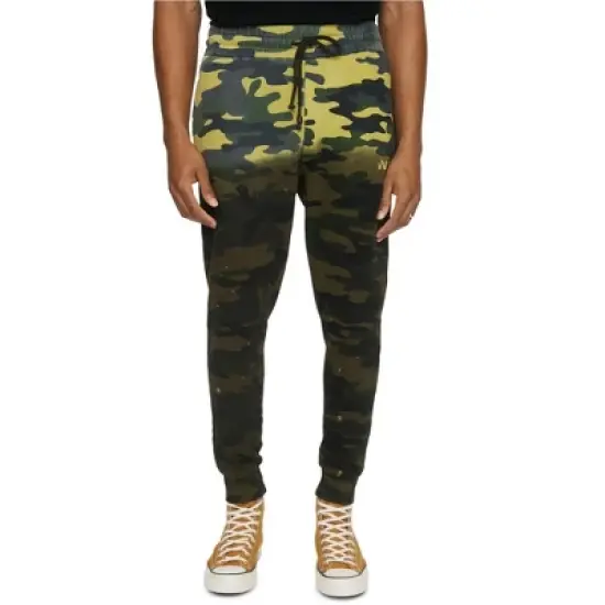 Elevenparis Mens Acid Fleece Camo Athletic Jogger Pants image {1}