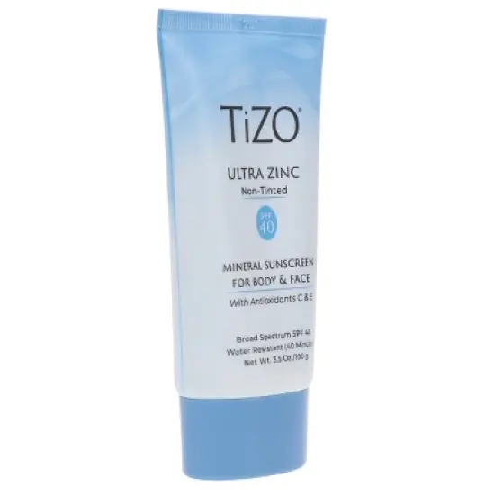 TIZO Zinc Body and Face Sunscreen SPF 40 Non-Tinted with Antioxidants C & E 3.5 oz image {5}