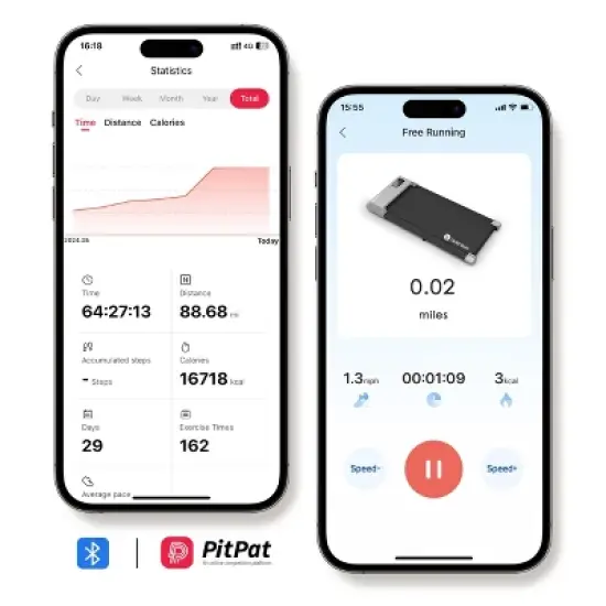 DeerRun 2 in 1 Under Desk WalkTreadmill, 2.5HP Low Noise Walking Pad Running Jogging Machine with Remote Control for Home Office image {5}