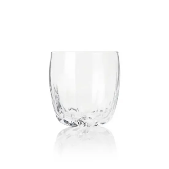 Viski Cactus Crystal Tumblers Set of 2, Lead-Free Premium Crystal Clear Glass, Stylish Lowball Cocktail Glasses, Cocktail Glass Gift Set, 11 oz image {4}
