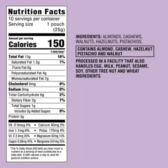 Unsalted Raw Mixed Nuts - 9oz/10ct - Good & Gather&trade; image {3}