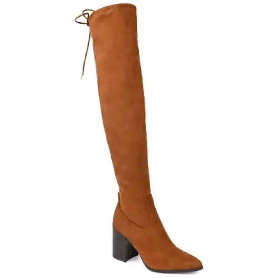 Journee Collection Womens Paras Tru Comfort Foam Stacked Heel Over The Knee Boots image {10}