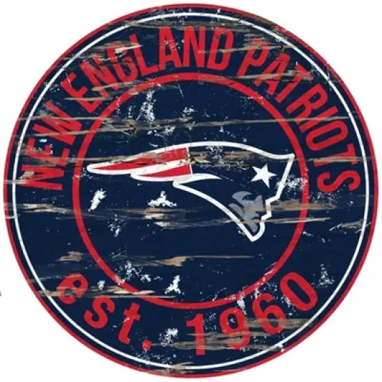 NFL Fan Creations Round Distressed Sign image {8}