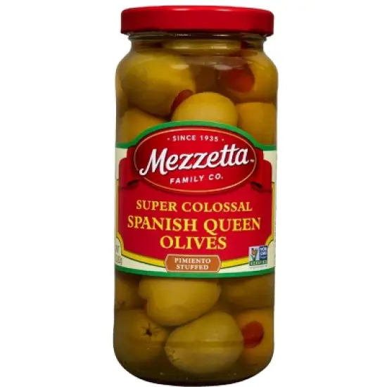 Mezzetta Super Colossal Spanish Queen Pimento Stuffed Olives - 10oz image {4}
