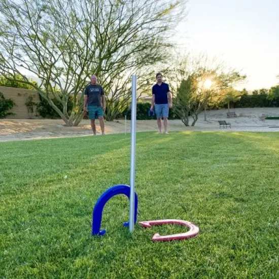 GoSports Steel Horseshoes Game Set - Includes 4 Horseshoes, 2 Stakes and Carrying Case image {4}