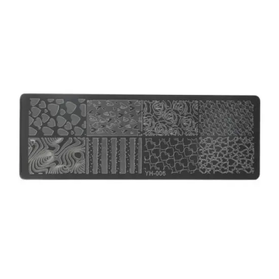 Unique Bargains Colorful Nail Art Stamp YH-006 Silver Tone 1 Pc image {5}