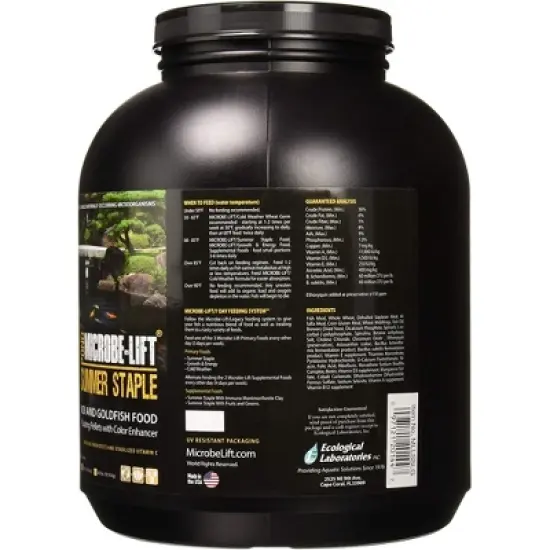 Eco Labs Microbe-Lift Legacy Koi & Goldfish Summer Staple Food, 4lbs image {1}
