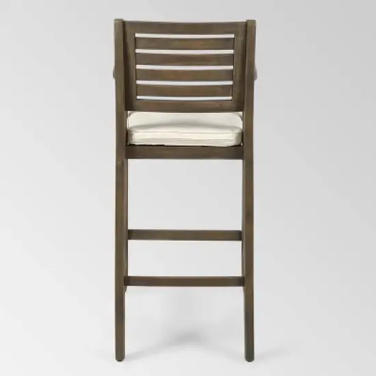 Hermosa 4pk Acacia Wood Patio Barstools - Christopher Knight Home image {2}