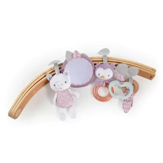 Ingenuity Cozy Spot Reversible Duvet Activity Gym with Wooden Toy Bar image {4}