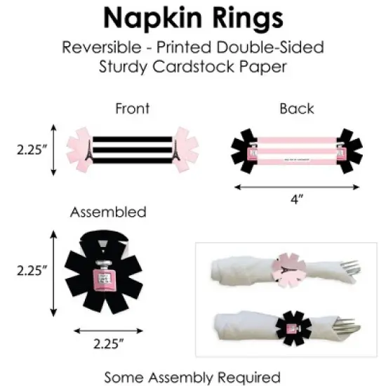 Big Dot of Happiness Paris, Ooh La La - Paris Themed Baby Shower or Birthday Party Paper Charger & Table Decorations Chargerific Kit for 8 image {5}