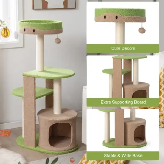 Costway 5-Tier Cat Tree Tower 44'' Cat Climbing Stand Perch with Sisal Scratching Posts image {7}