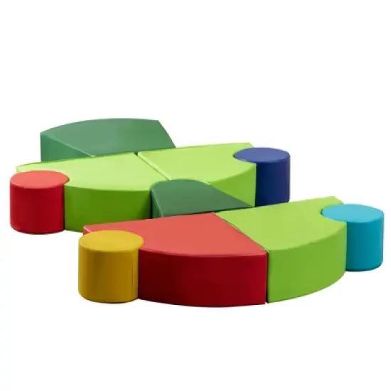 Qaba 10-Piece Rearrangeable Foam Playset Soft Play Equipment Toddler Educational Toy image {3}