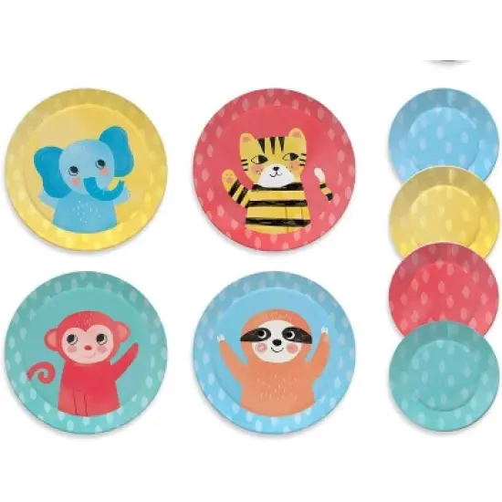 Jewelkeeper Jungle Design Tea Set Pretend Play Food and Case - 42 Pieces image {2}