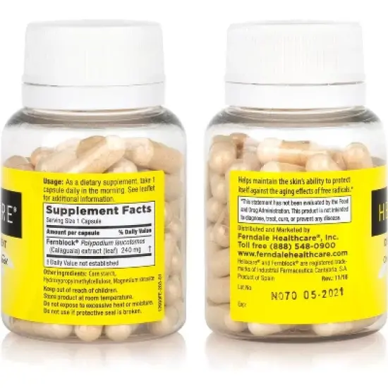 Heliocare Skin Care Dietary Supplement 60 Vegan Capsules image {1}