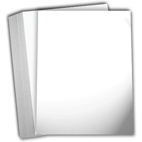 Hamilco White Glossy Cardstock Paper 8 1/2 x 11" 100 lb Cover Card Stock 50 Pack image {7}