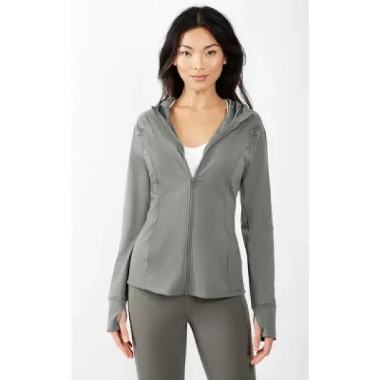 Yogalicious - Women's Slim Fit Hooded Track Jacket image {7}