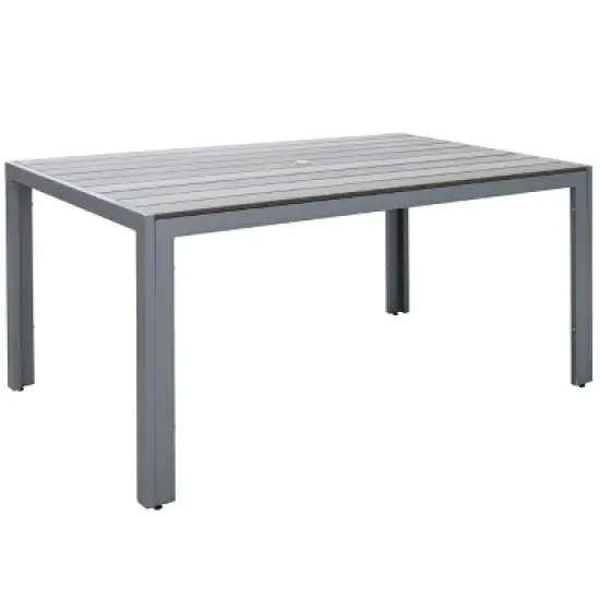 Outdoor Rectangle Dining Table - Sun Bleached Gray - CorLiving image {1}