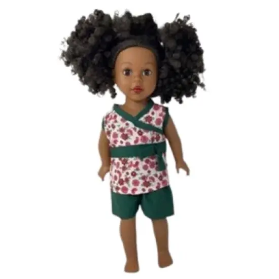 Matching Green Shorts and Top Girl and Dolls Size 6 image {2}