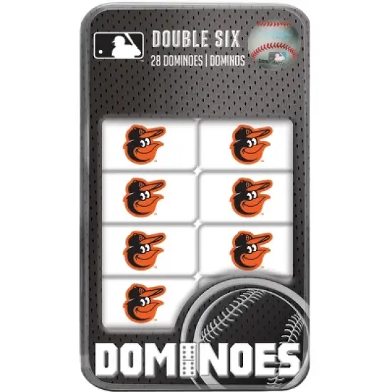 MasterPieces Officially Licensed MLB Baltimore Orioles 28 Piece Dominoes Game for Adults image {1}