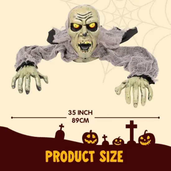 Joyfy Groundbreaking Zombie Halloween D&eacute;cor, Halloween Climbing Zombie Sound and Flashing Eyes, Yard Garden Party Decorations for Outdoor Indoor image {5}