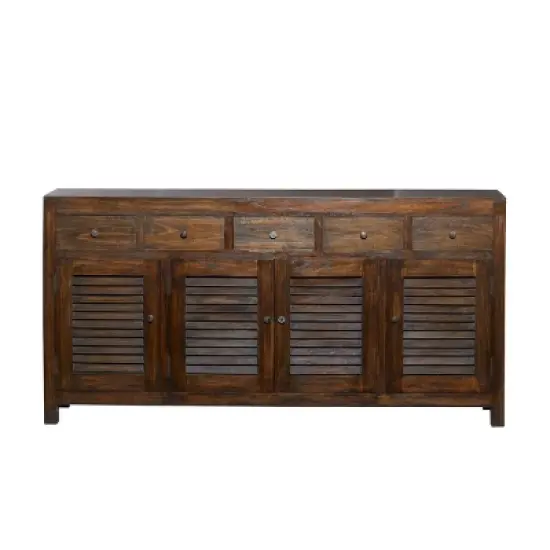 Rustic Wood Buffet Dark Brown - Olivia & May image {7}