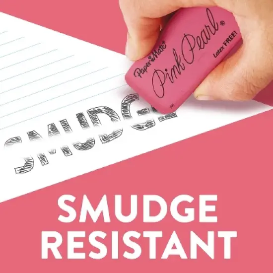 Paper Mate 3pk Pencil Erasers Pink Pearl image {2}