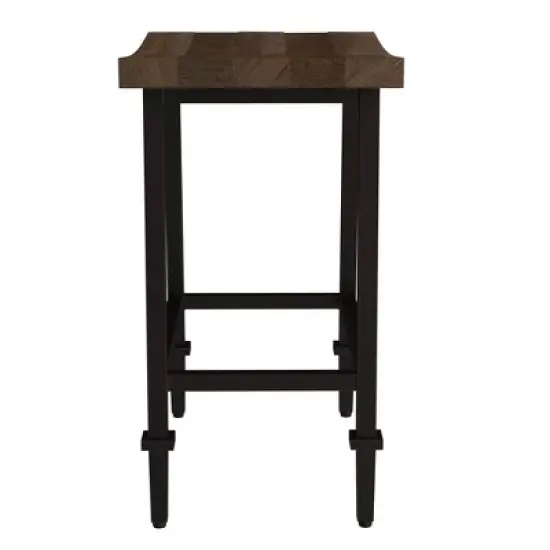 Set of 2 Trevino Backless Non Swivel Counter Height Barstool Brown/Copper Metal - Hillsdale Furniture image {9}