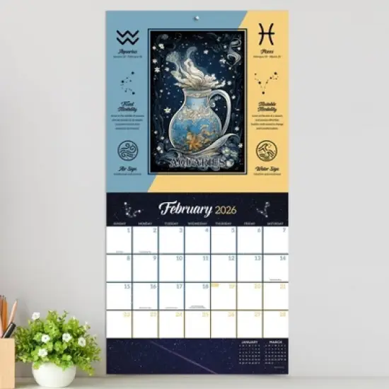 TF Publishing 13.5"x14.5" 2026 Astrology Wall Calendar image {2}