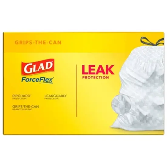 Glad ForceFlex Tall Kitchen Drawstring Trash Bags - Unscented - 13 Gallon image {7}